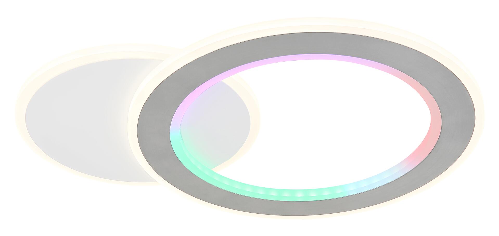 GLOBO LED-Deckenleuchte Opal weiß Metall Kunststoff B/H/L: ca. 38x4x51 cm 1 Brennstellen