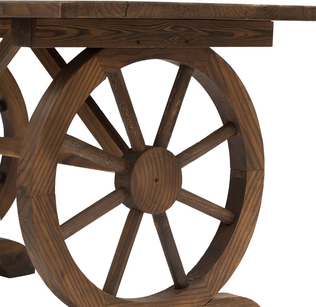 Outsunny Gartentisch natur Holz B/H/L: ca. 60x65x115 cm