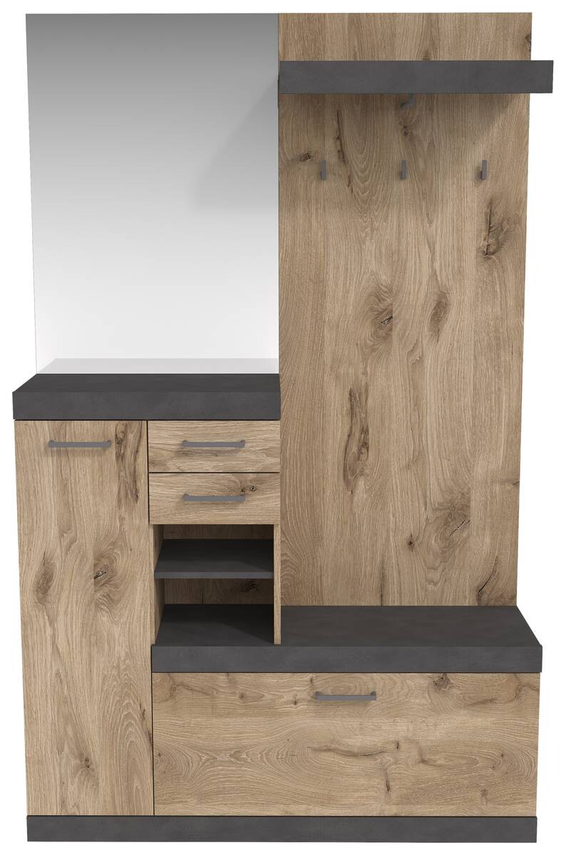 Garderobe Eiche Viking Nachbildung Matera Nachbildung B/H/T: ca. 120x193,5x35,5 cm