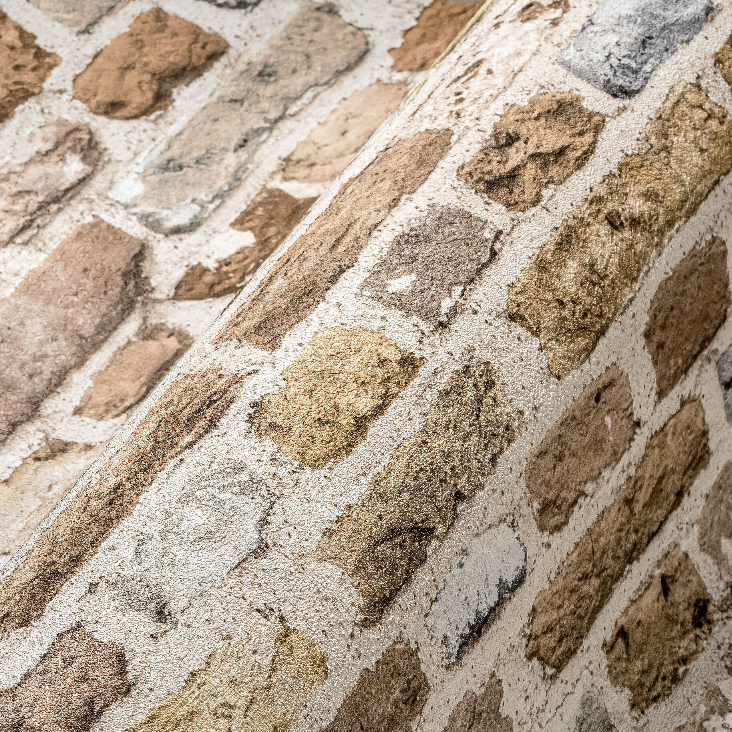 A.S.Creation Vliestapete beige grau B/H/D: ca. 53x1005x8,7 cm