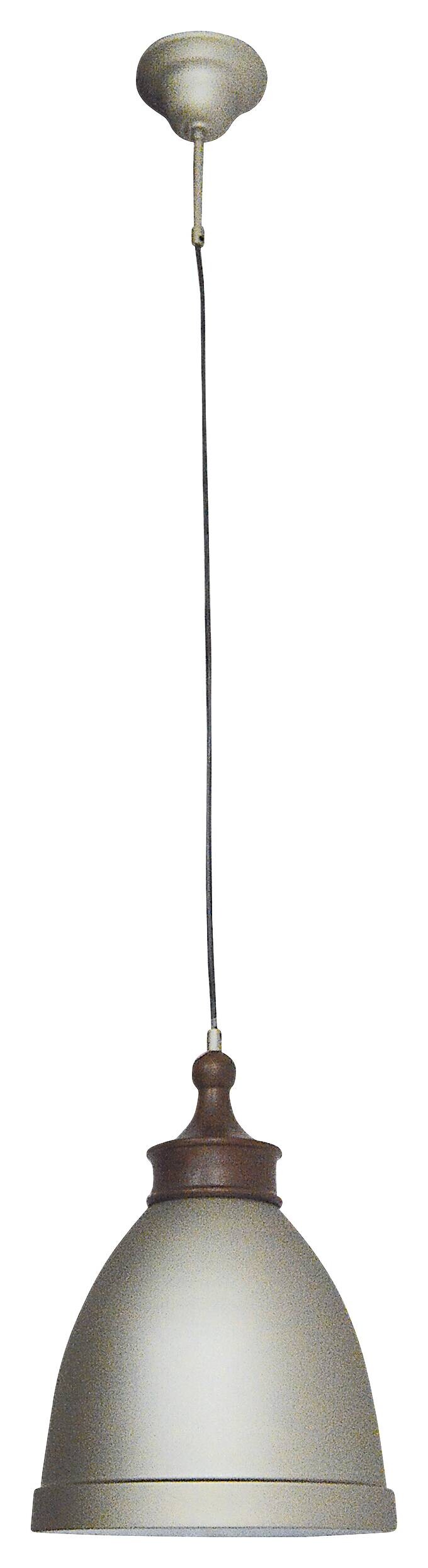 Näve Leuchten Pendelleuchte 6076159 silber Metall B/H/T: ca. 25x126,5x25 cm E27 1 Brennstellen