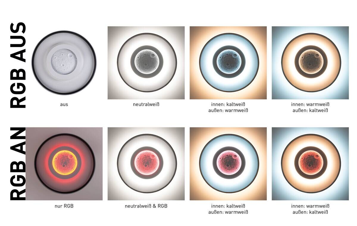Näve Leuchten Deckenleuchte weiß Metall Kunststoff B/H/T: ca. 50x6x50 cm null 3 Brennstellen