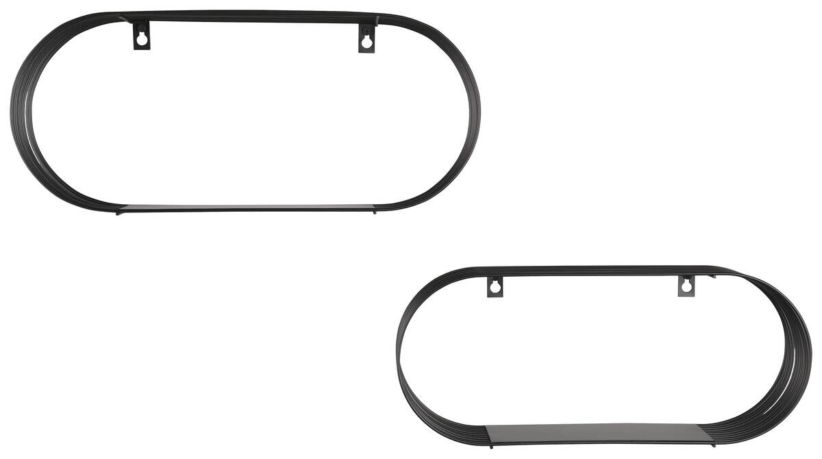 Wandregal Jessica schwarz Metall