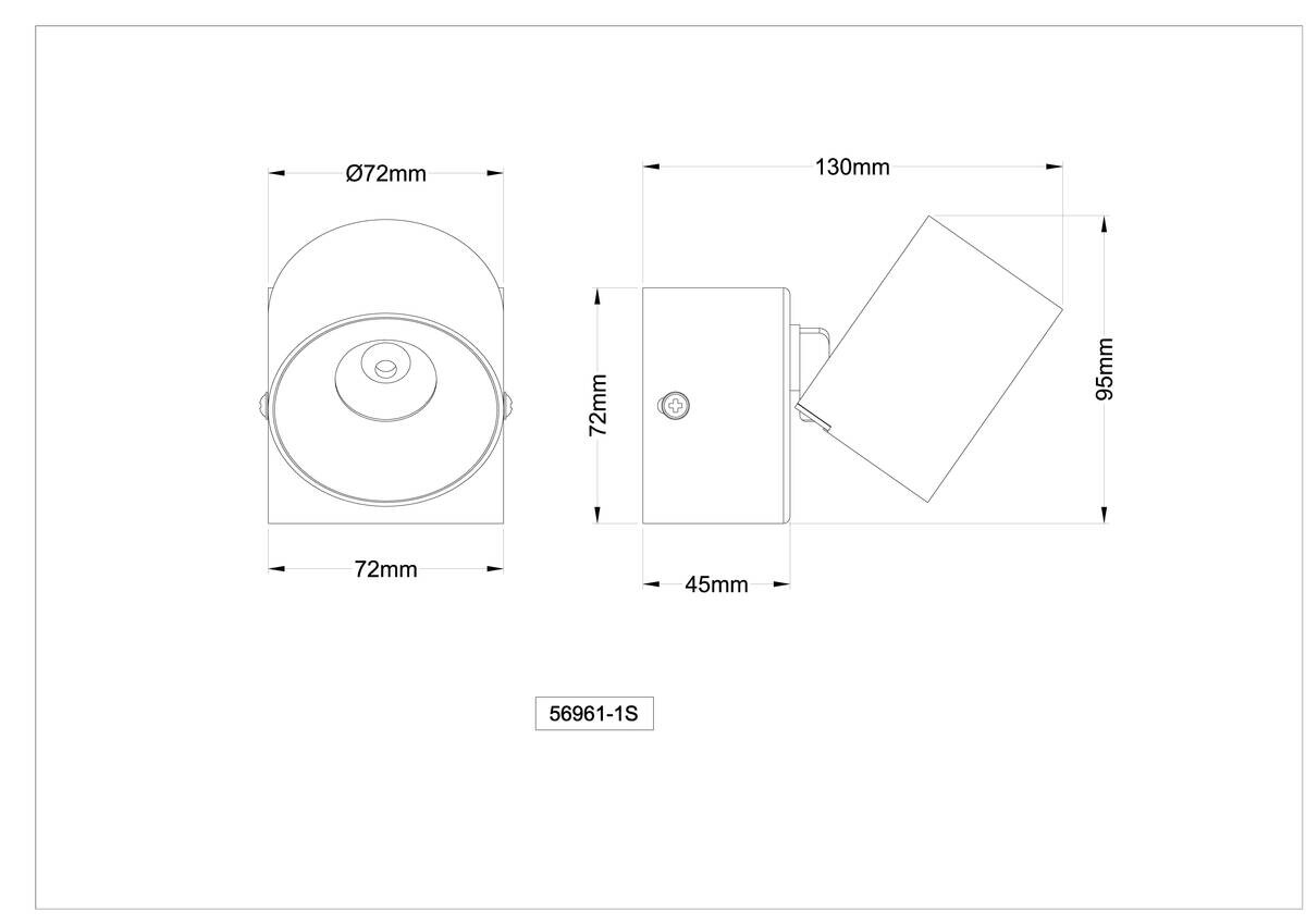 GLOBO LED-Strahler sand Metall Kunststoff Aluminium B/H/L: ca. 8,5x11x8,5 cm 1 Brennstellen