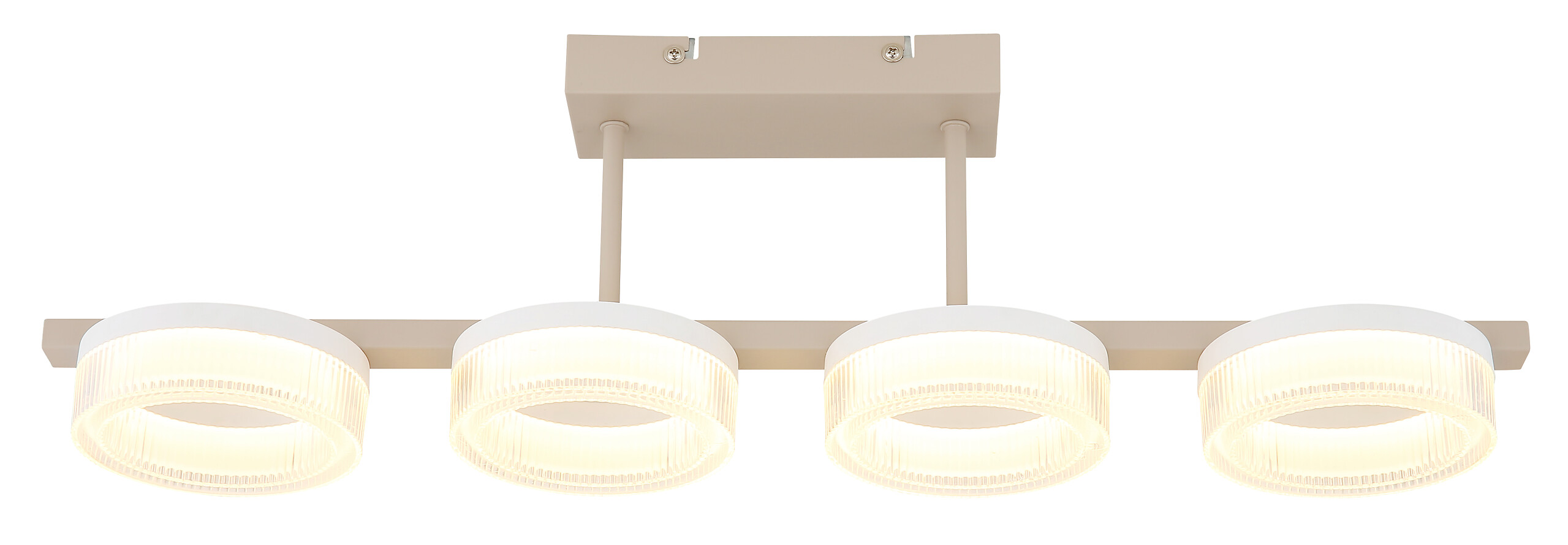 GLOBO Deckenleuchte sand transparent weiß Metall Kunststoff B/H/L: ca. 13x19,5x67 cm 1 Brennstellen