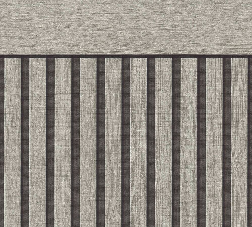 Vliestapete Holzoptik grau schwarz B/L: ca. 106x5000 cm