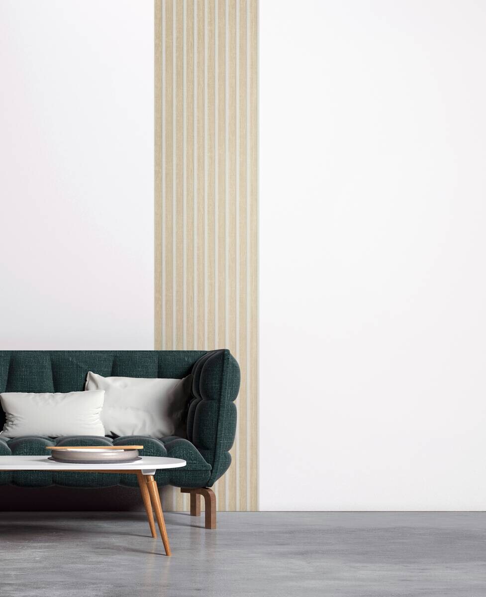 A.S.Creation Tapete weiß beige B/H/D: ca. 52x250x7,5 cm