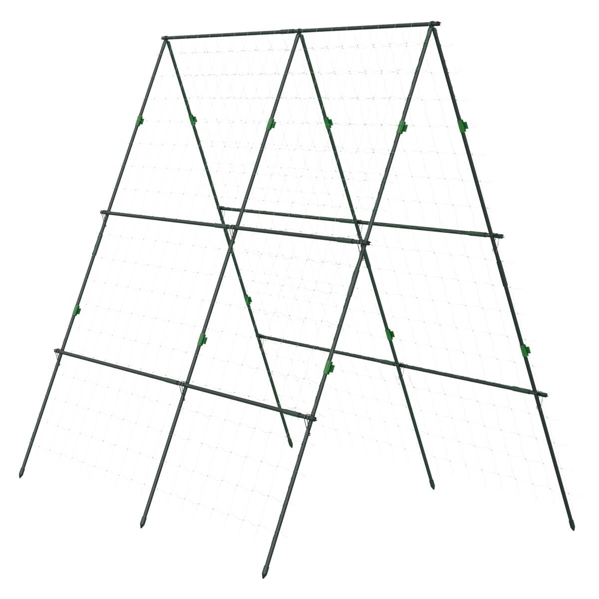 Outsunny Trellis-Rankhilfe mit Stahlrahmen grün B/H/L: ca. 100x180x180 cm