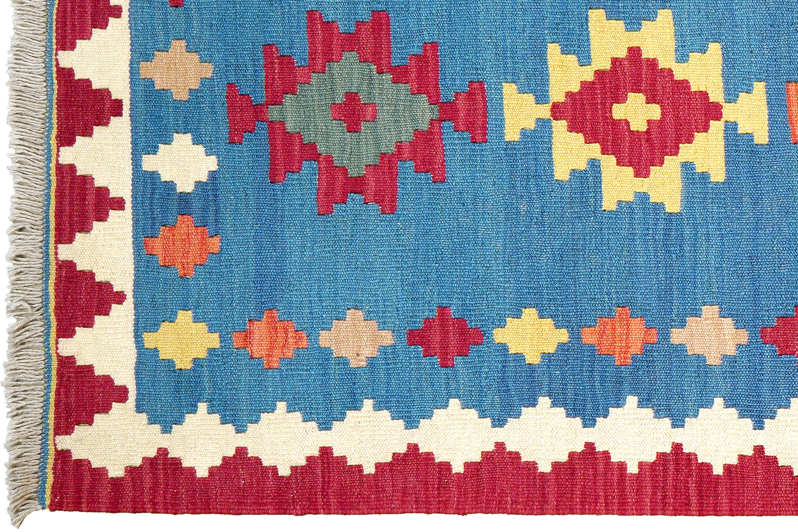 PersaTepp Teppich Kelim Gashgai blau B/H/L: ca. 85x1x298 cm