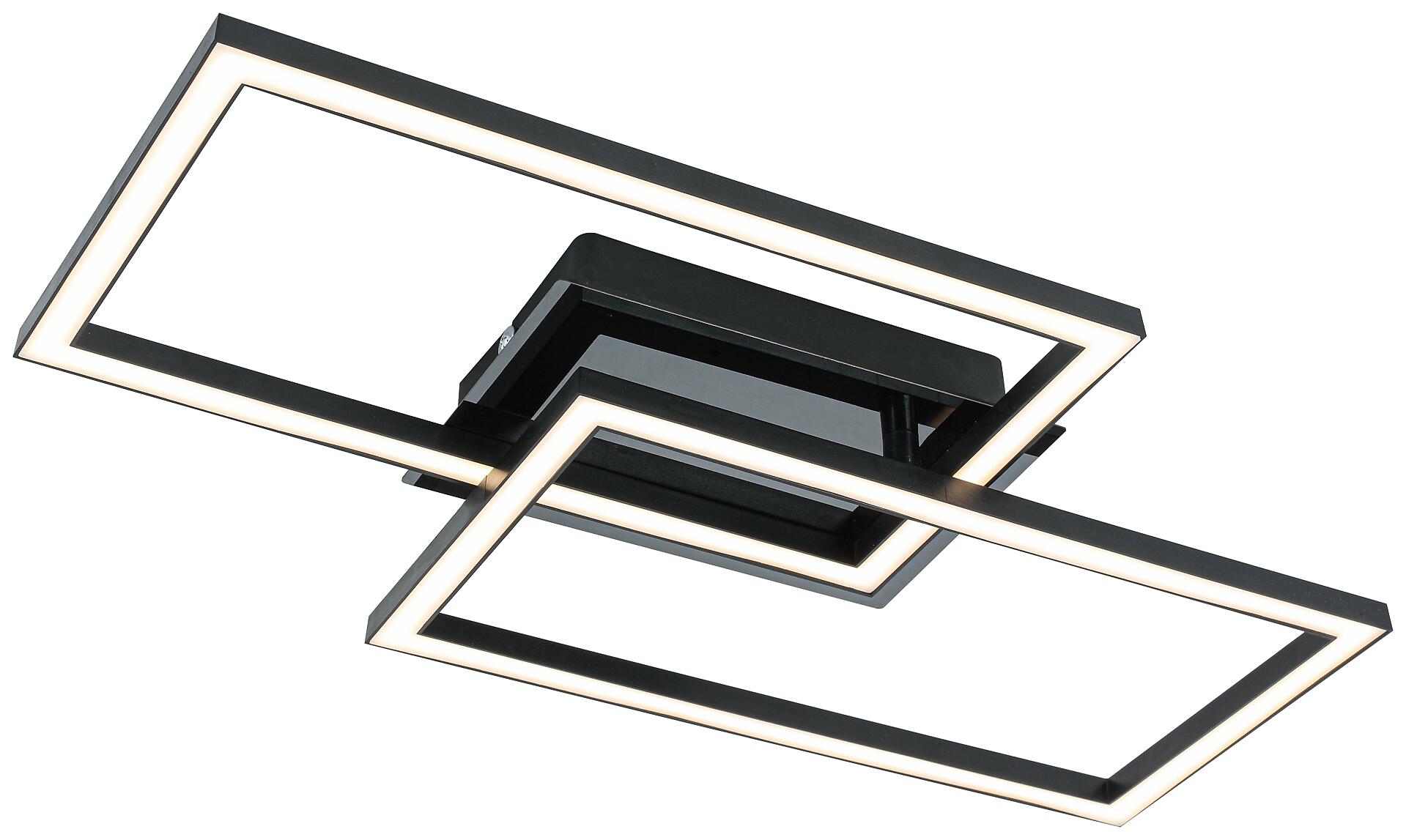 Nolo LED-Deckenleuchte Lenna schwarz Kunststoff B/H/L: ca. 50x6,5x29 cm