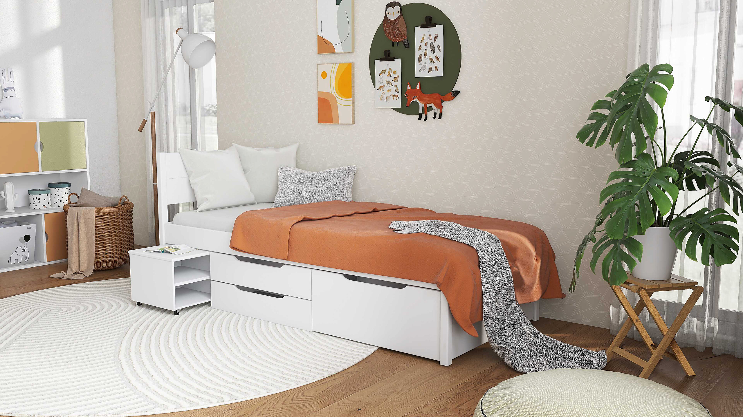 Funktionsbett Efetivo weiß