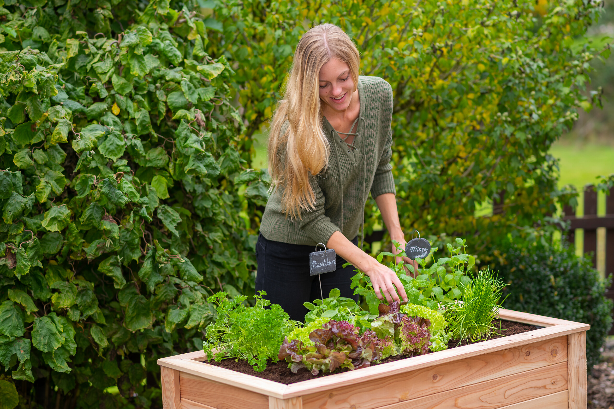 Westmann Stelzenhochbeet natur Lärche H/T/L: ca. 75x65x120 cm
