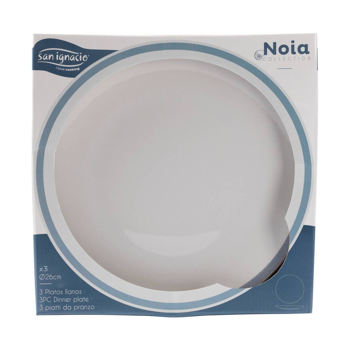 SAN IGNACIO Essteller NOIA weiß Porzellan D: ca. 26 cm