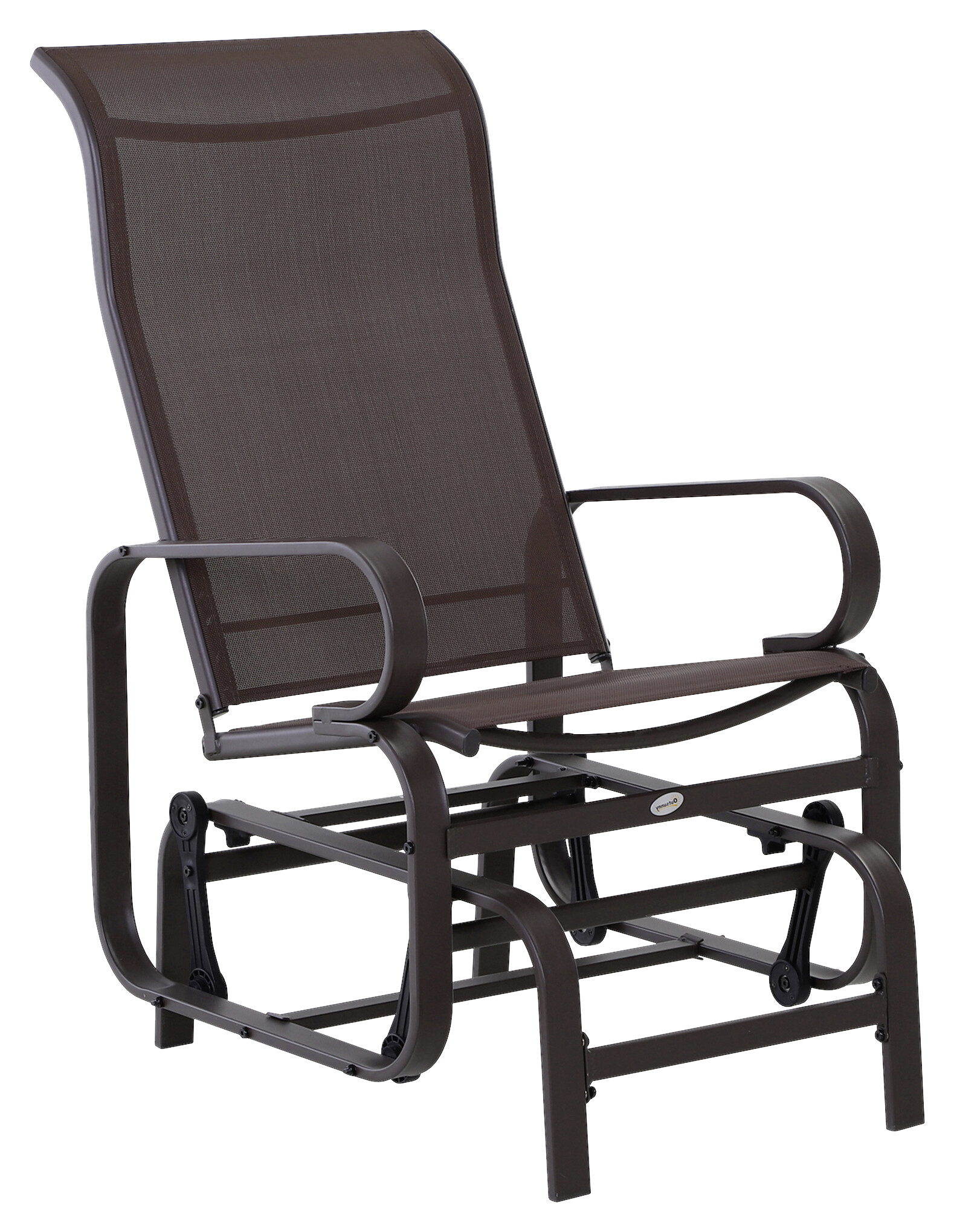 Outsunny Schaukelstühle braun Metall B/H/T: ca. 60x105x73 cm