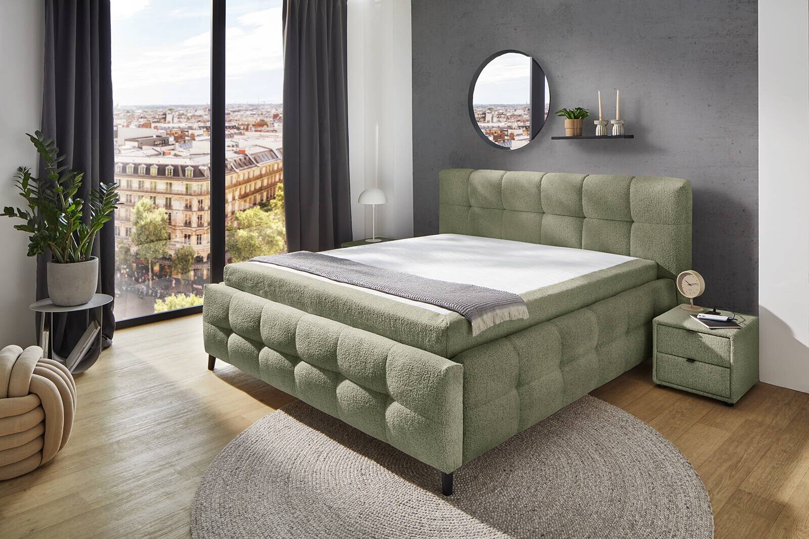 Polsterbett grün Liegefläche B/L: ca. 180x200 cm Polsterbett grün Liegefläche B/L: ca. 180x200 cm