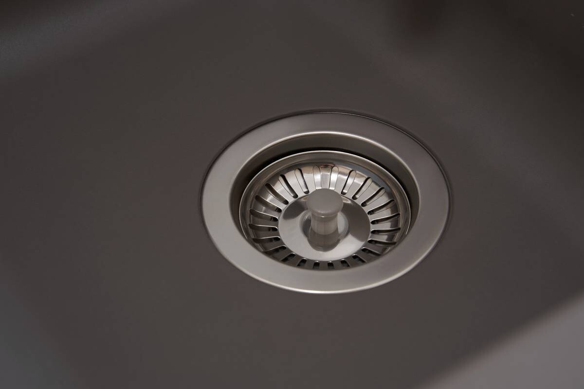 Respekta Einbauspüle Boston 86 x 50 G Beton grau Mineralite B/H/T: ca. 86x20x50 cm