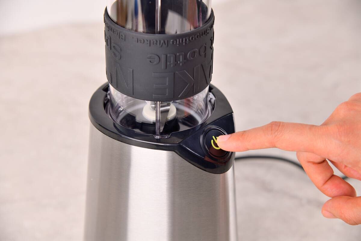 BERGNER Standmixer BG-51027-BK silber Kunststoff Silikon B/H/L: ca. 12x35x14 cm