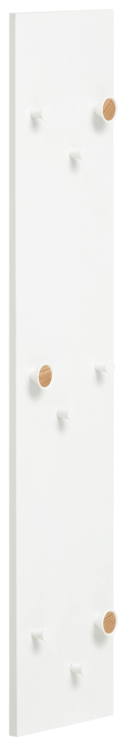 Garderobenpaneel Bjarne weiß Lack matt B/H/T: ca. 24,5x109x2,6 cm