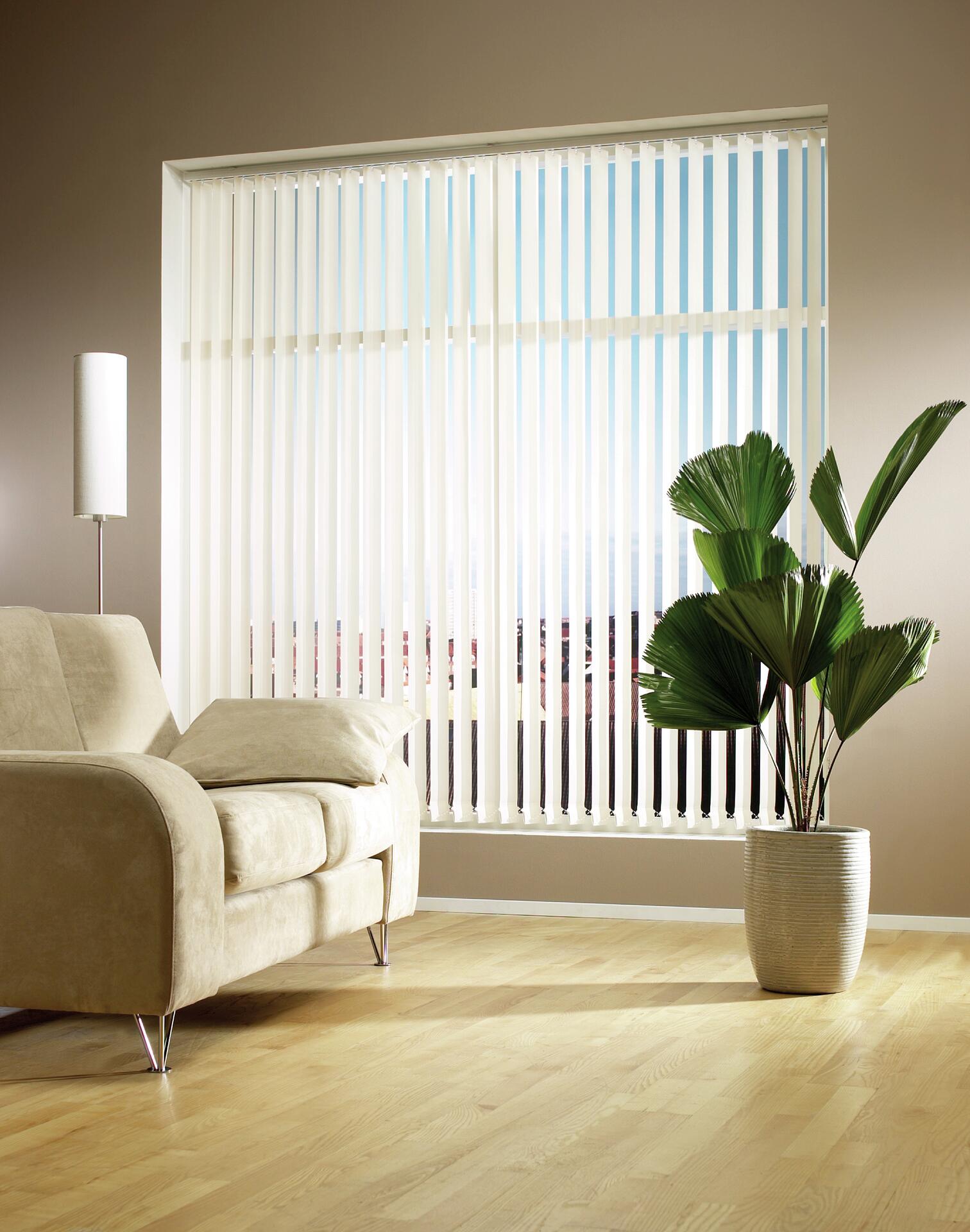 Boviva Vertikallamellenvorhang weiß B/L: ca. 100x250 cm