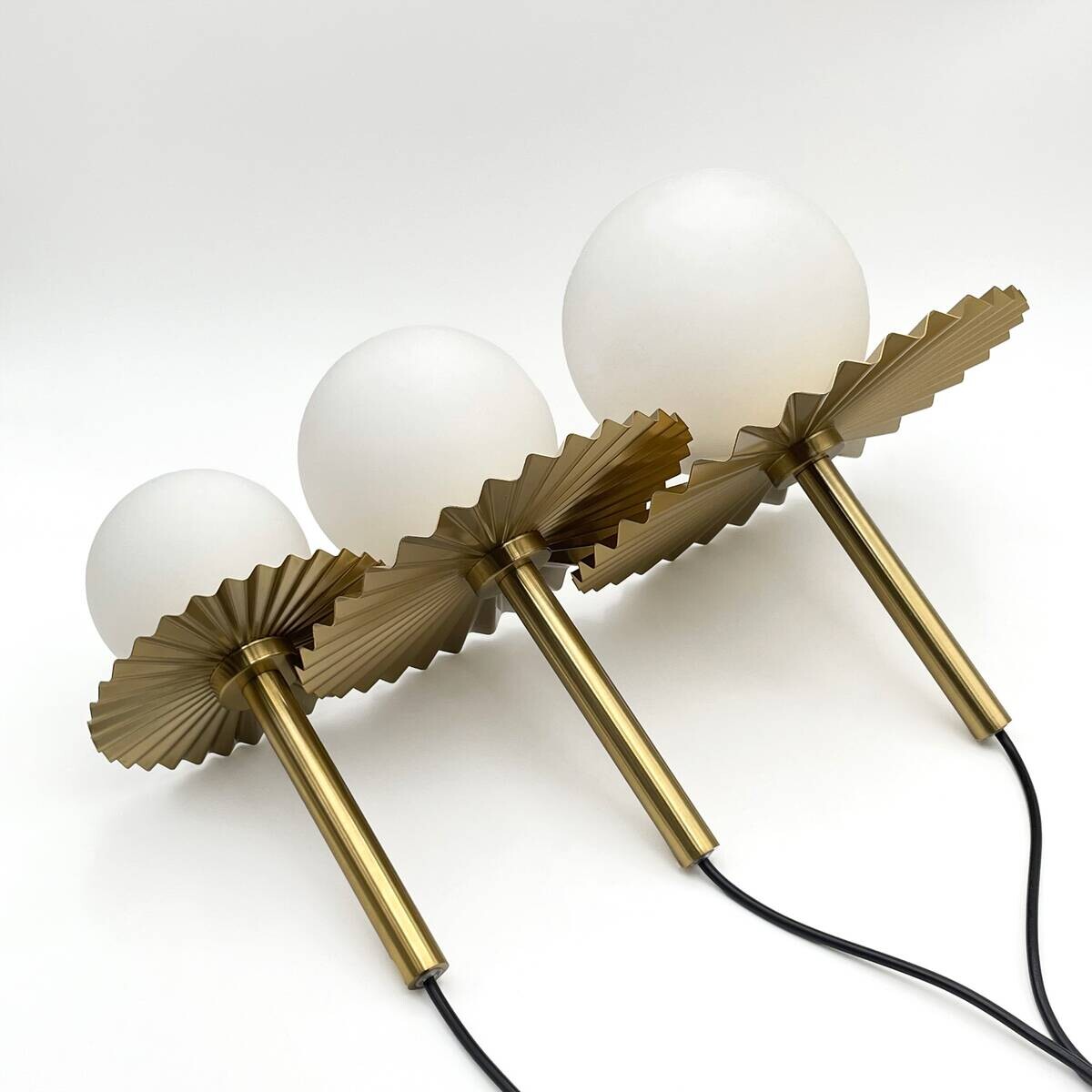 Lamkur Hängeleuchte Kupfer Stahl Glas B/H/L: ca. 120x45x45 cm G9 3 Brennstellen