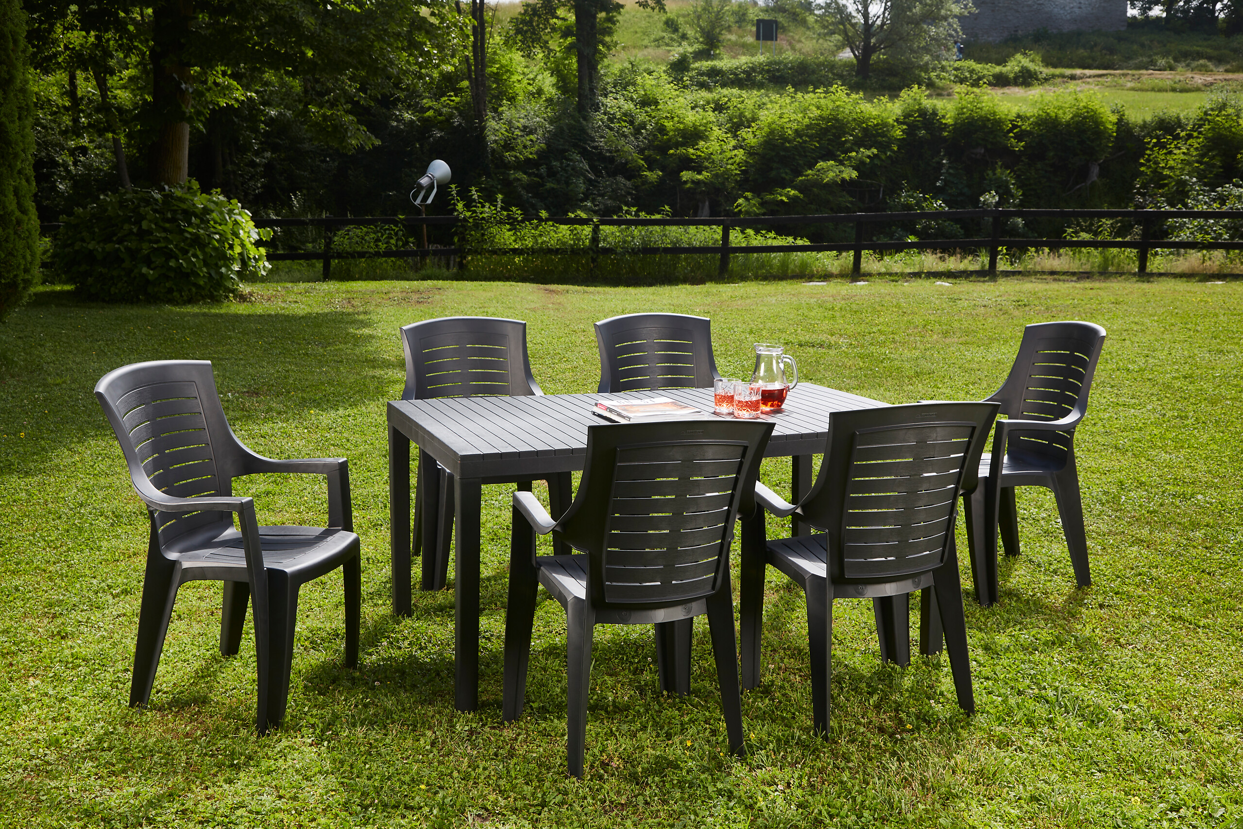 ProGarden Kunststofftisch Palau anthrazit Polypropylen B/H/L: ca. 90x72x150 cm