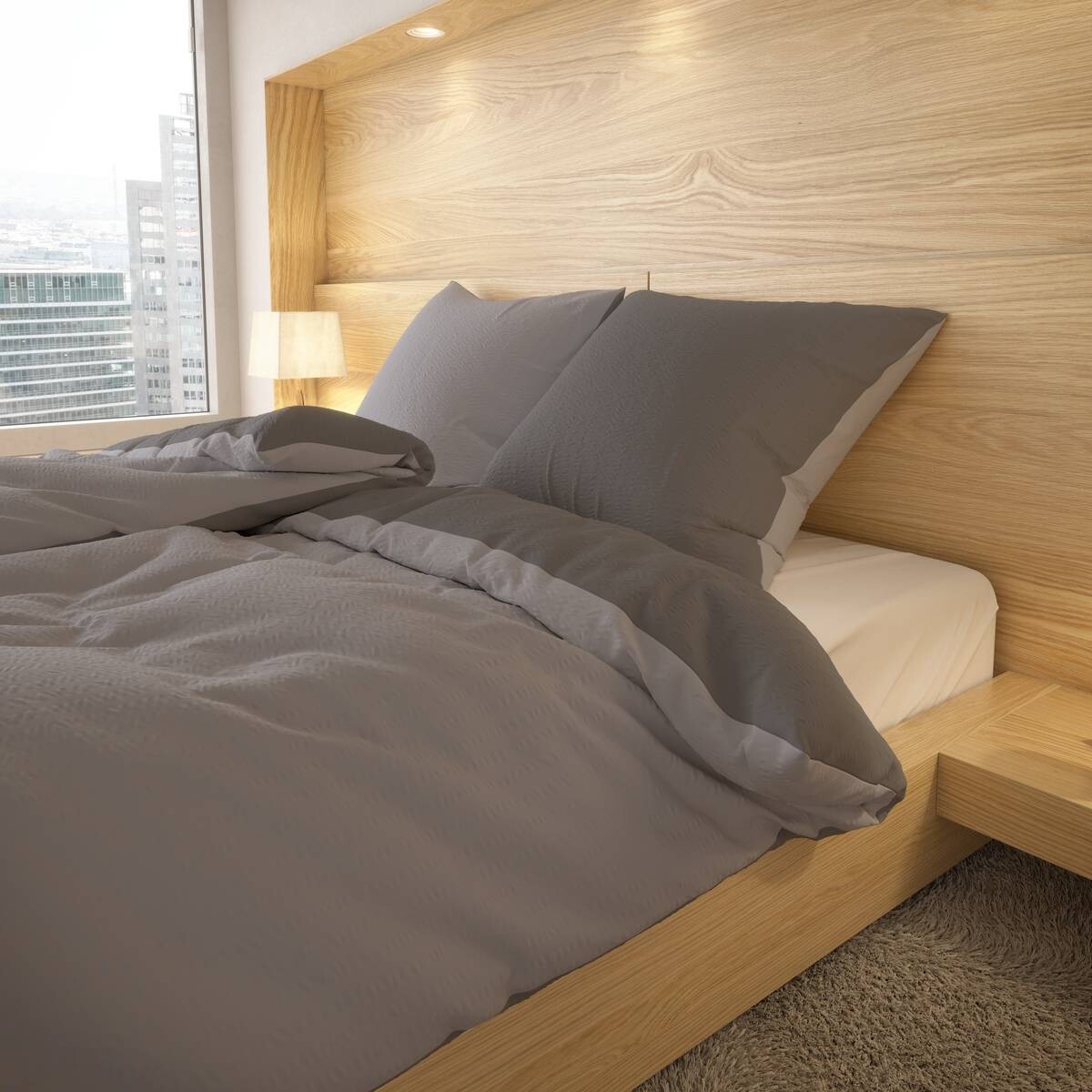 Baumwoll Bettwäsche Seersucker