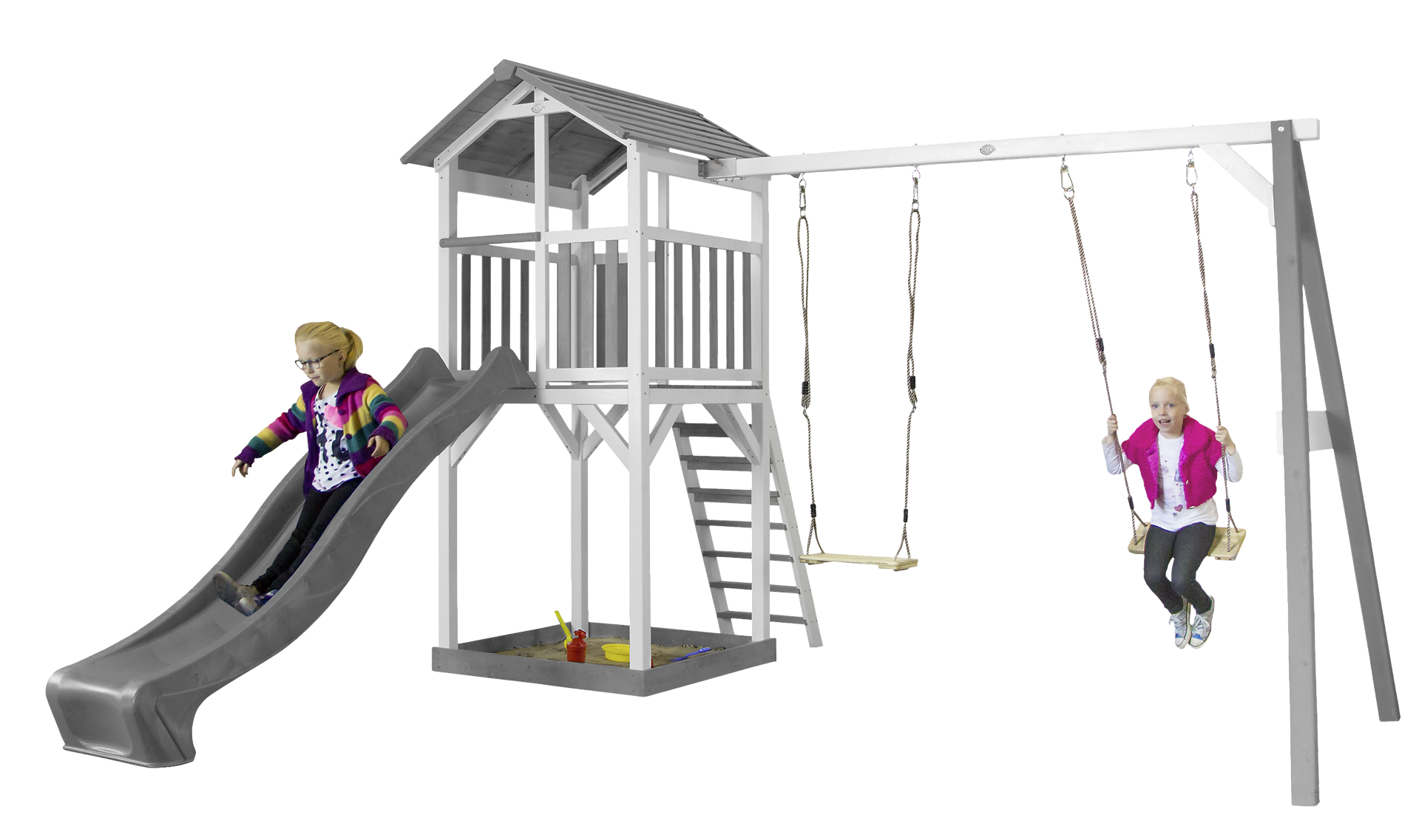 AXI Spielturm Beach Tower grau B/H/T: ca. 356,6x241,9x349 cm