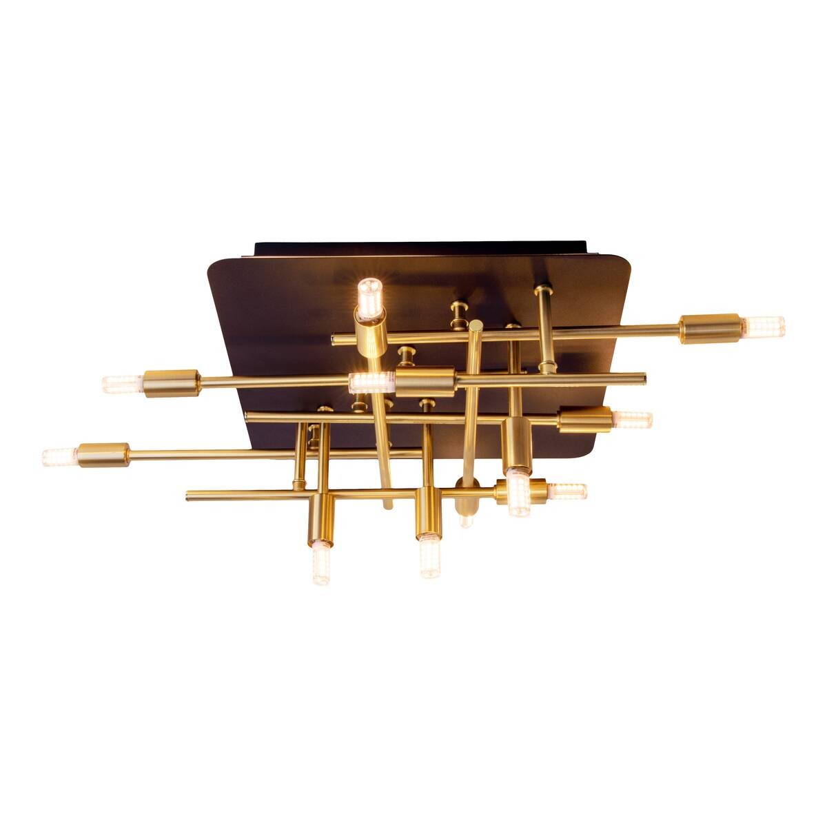 Näve Leuchten Deckenleuchte 1392845 messing Metall B/H/T: ca. 48x15x51 cm G9 11 Brennstellen