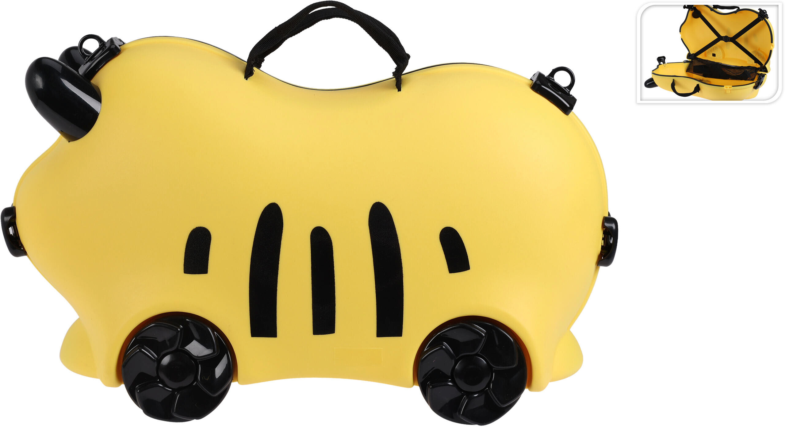 Kinder Sitzkoffer gelb Polypropylen B/H/L: ca. 54x23x33,5 cm