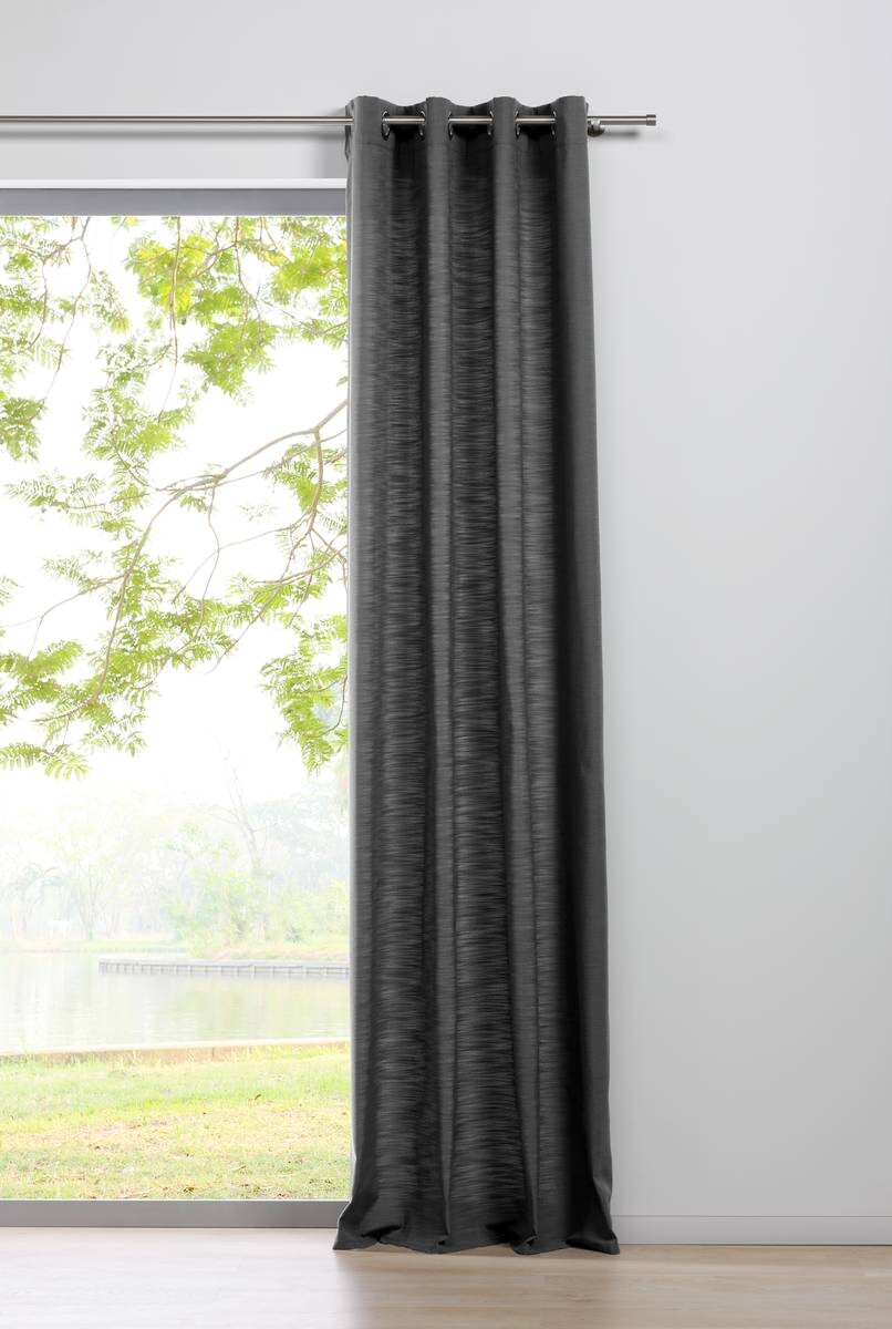 Ösenvorhang 2er Pack Balance grau B/L: ca. 135x300 cm