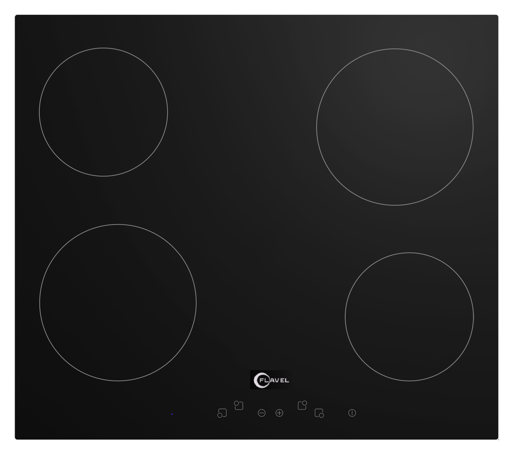 FLAVEL Glaskeramikkochfeld FLH62C schwarz Glas B/H/T: ca. 58x3,7x51 cm