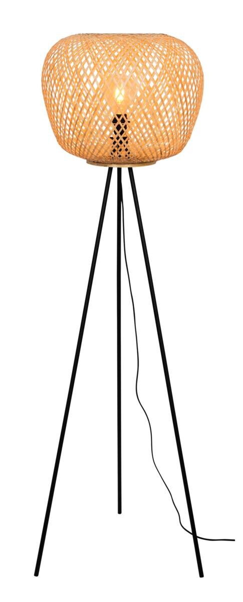 POCOline Stehleuchte Bella schwarz Metall H/D: ca. 160x35 cm E27 1 Brennstellen