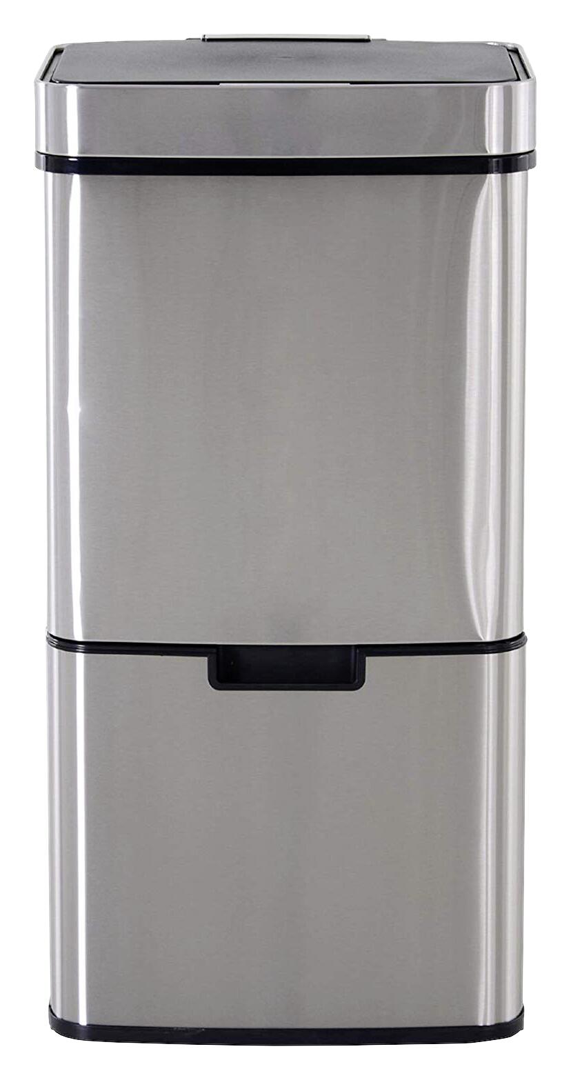 HOMCOM Abfalleimer silber B/H/L: ca. 30x81x42 cm