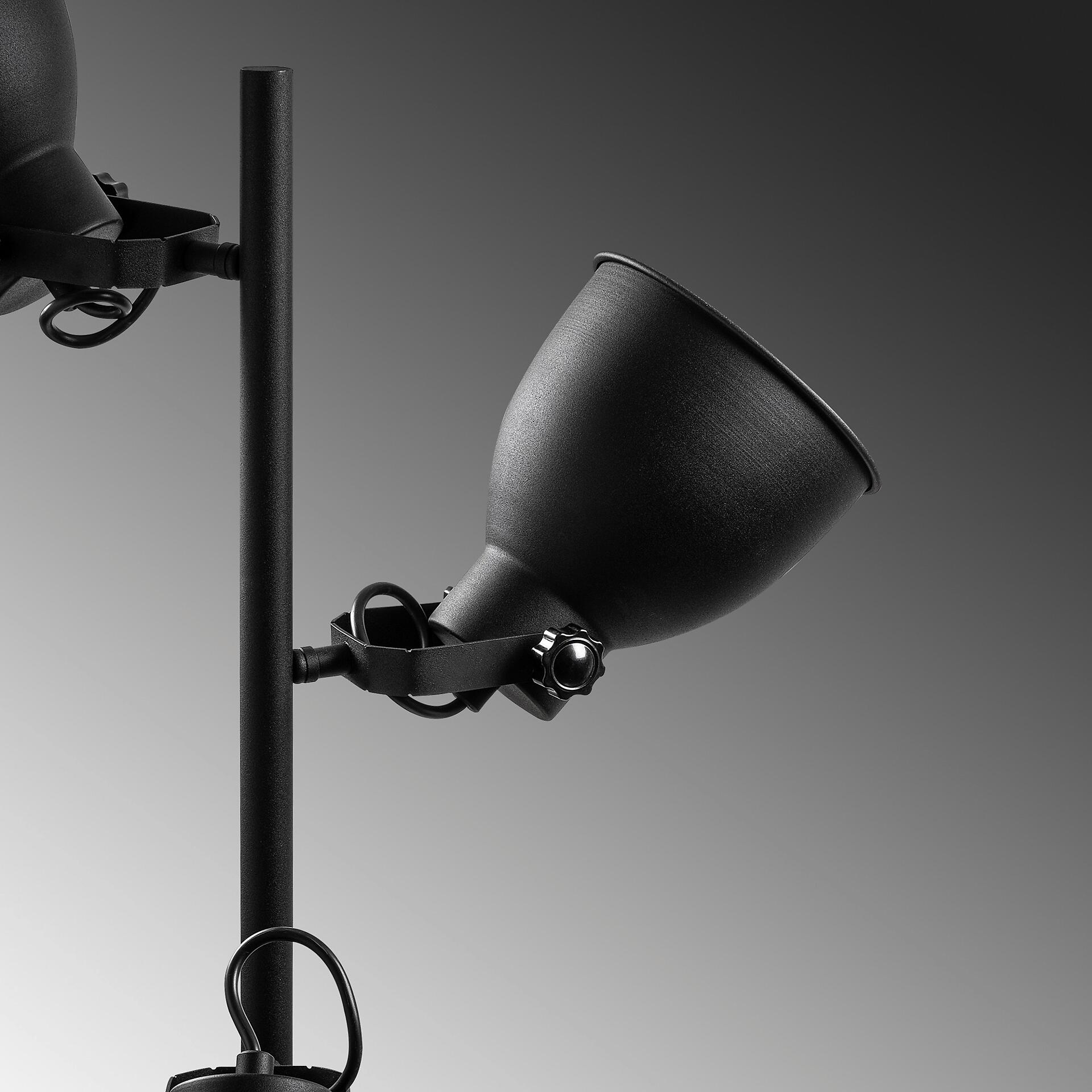 Opviq Stehleuchte schwarz Metall B/H/T/L/D: ca. 37x162x37x37x37 cm E14 3 Brennstellen