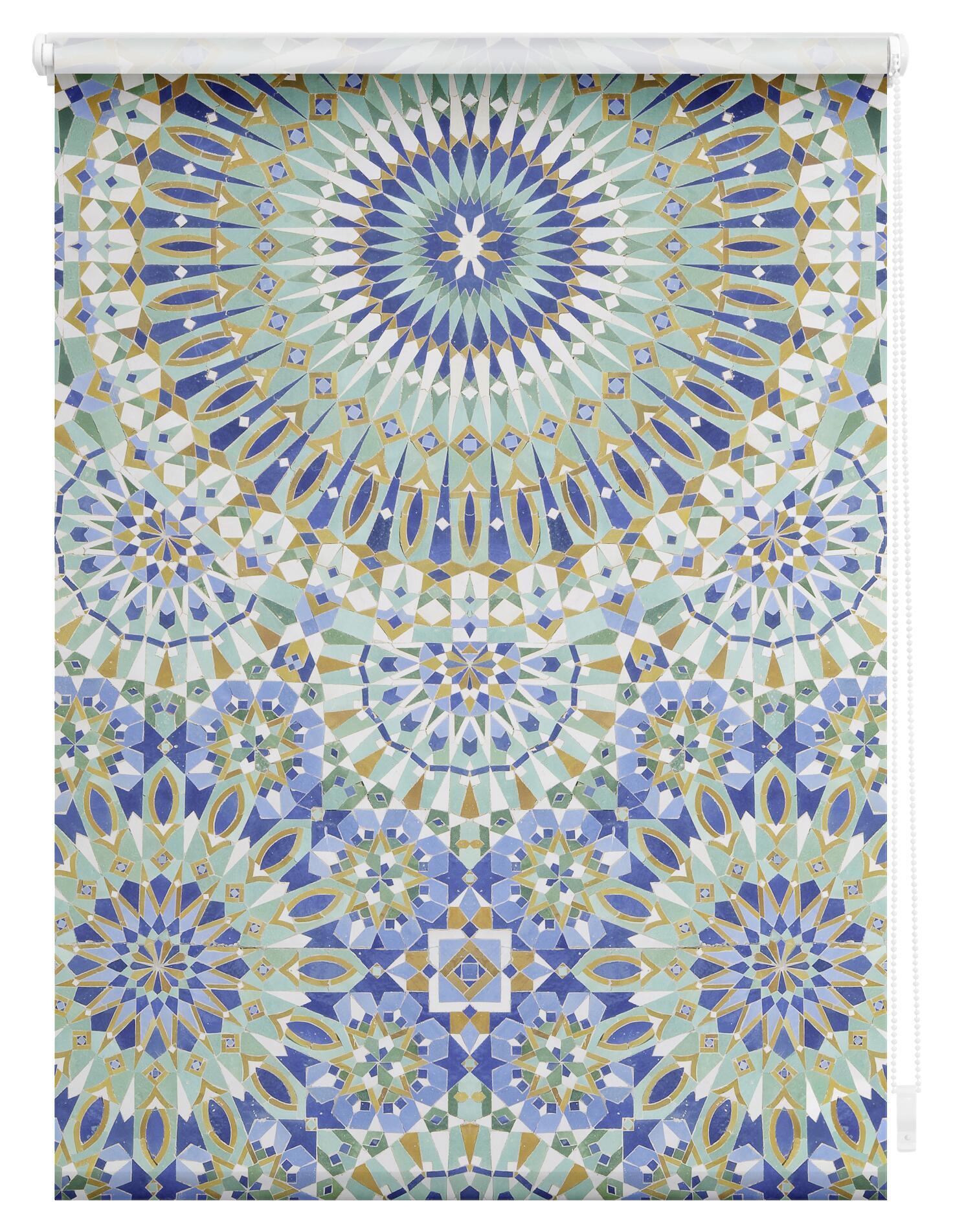 LICHTBLICK Rollo Orientalisch blau B/L: ca. 100x150 cm