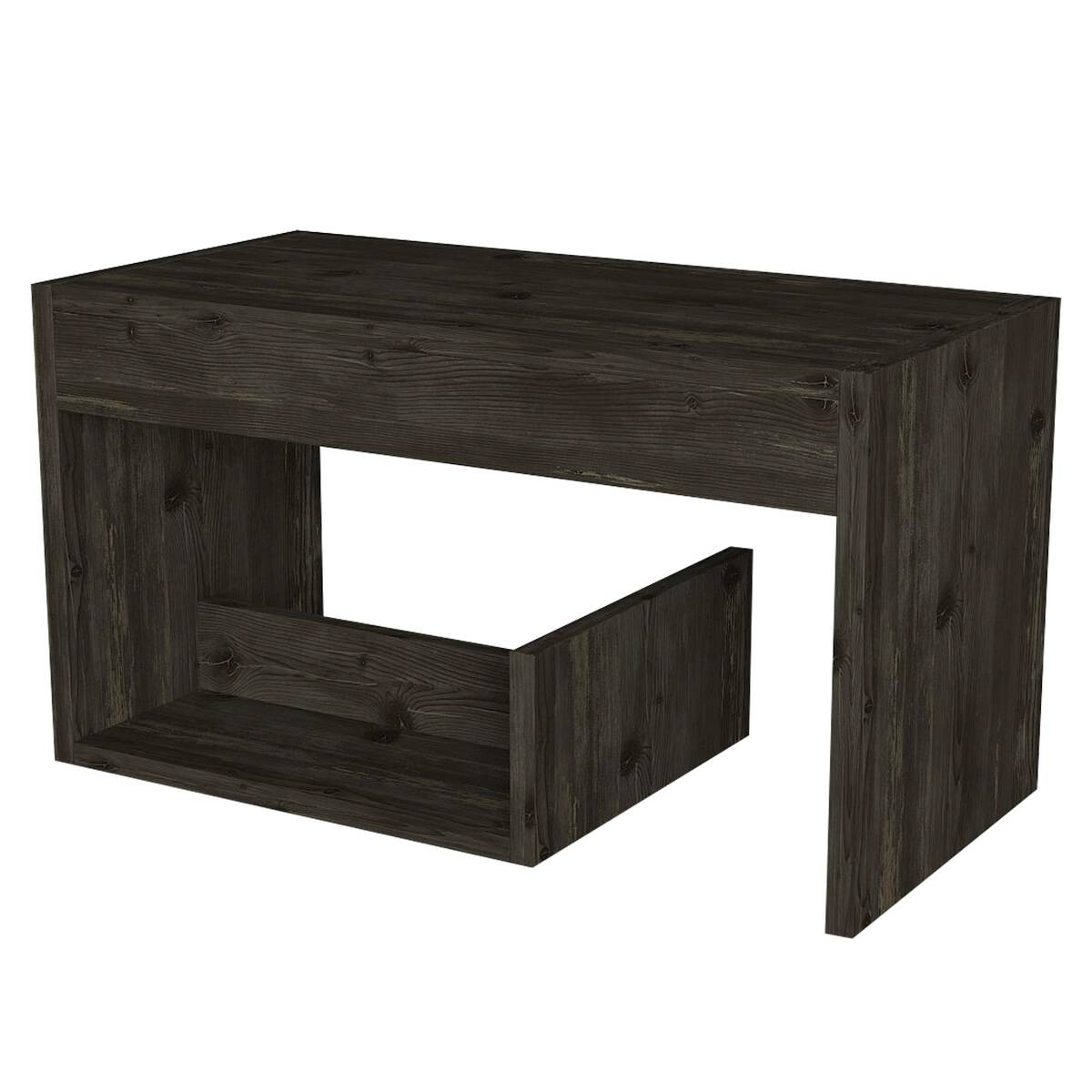 Beistelltisch Sister dunkelgrau Holz Optik Spanplatte B/H/T: ca. 35x60x29,5 cm