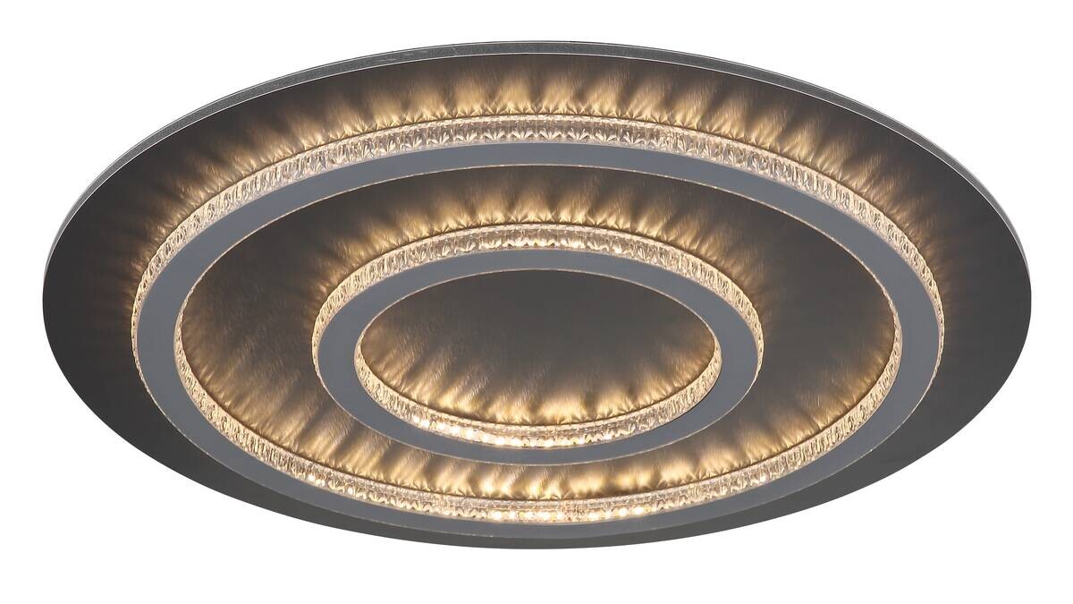 GLOBO LED-Deckenleuchte hellgrau mattschwarz anthrazit Metall Kunststoff H/D: ca. 6x55 cm 1 Brennstellen