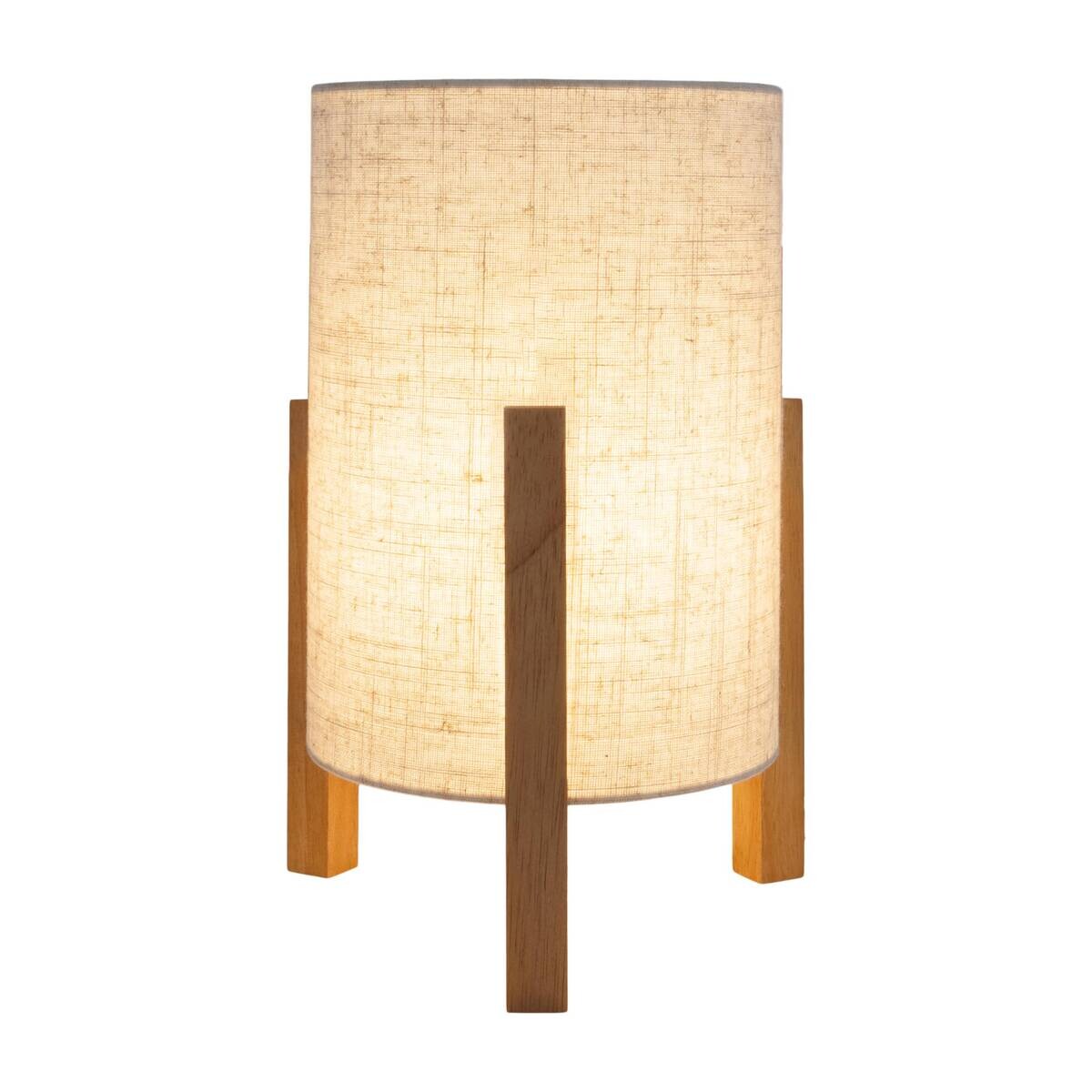 Näve Leuchten Tischleuchte 3193827 natur Textil B/H/T: ca. 22x32x22 cm E27 1 Brennstellen