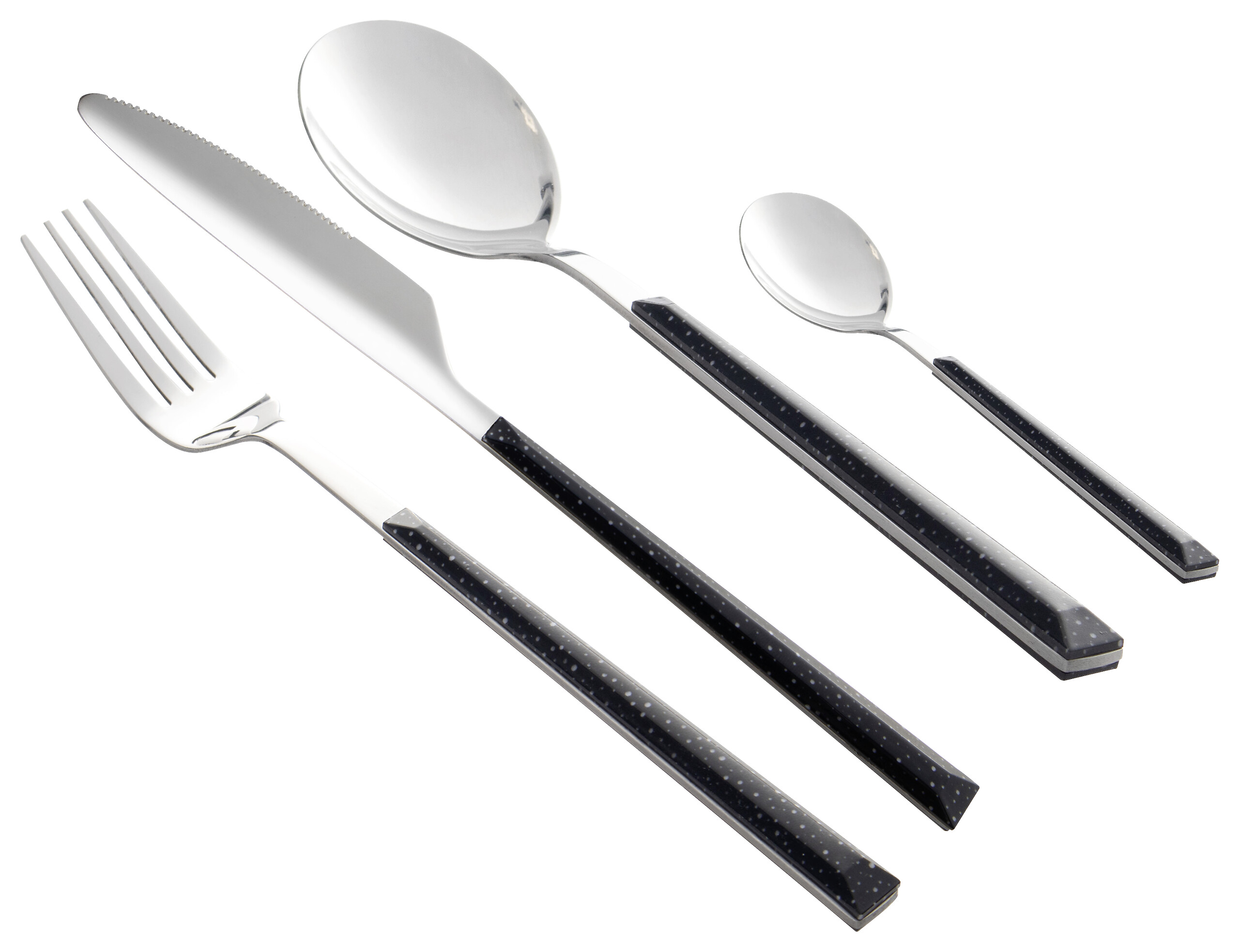 SCHÄFER Besteckset Marble Black schwarz Edelstahl 24 tlg.