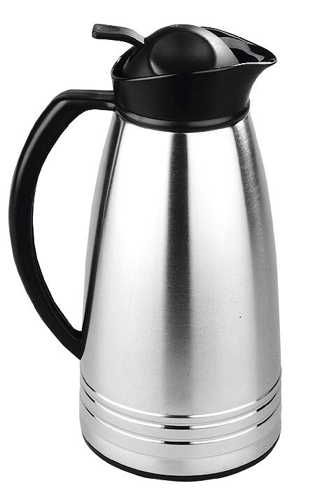 Axentia Isolierkanne silber Edelstahl B/H/L: ca. 13,3x17x13,3 cm