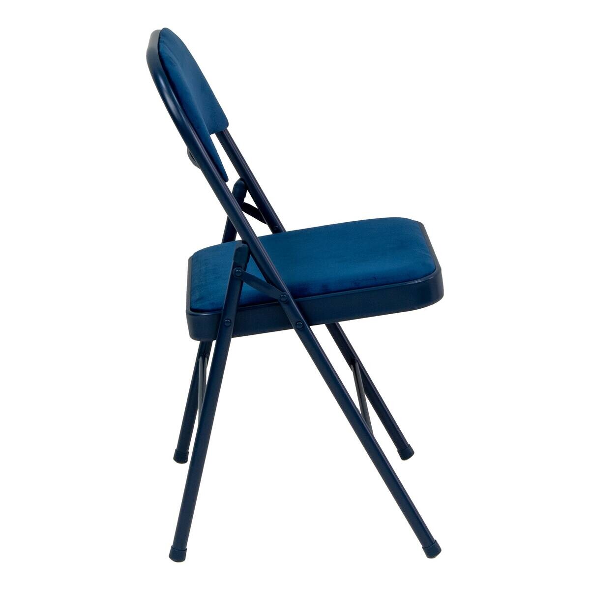 Klappstuhl Sören blau Samtoptik B/H/T: ca. 46,5x79x47 cm