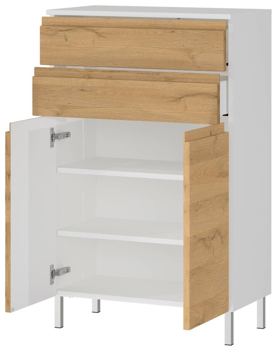 Kommode 4332-559 weiß Eiche Grand-Son Nachbildung B/H/T: ca. 60x97x34 cm