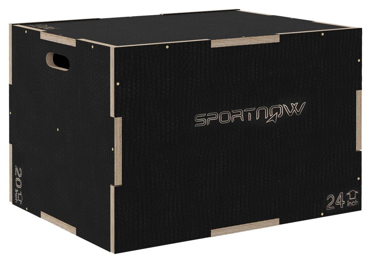 SPORTNOW Sprungbox schwarz Buche B/H/L: ca. 61x51x76 cm