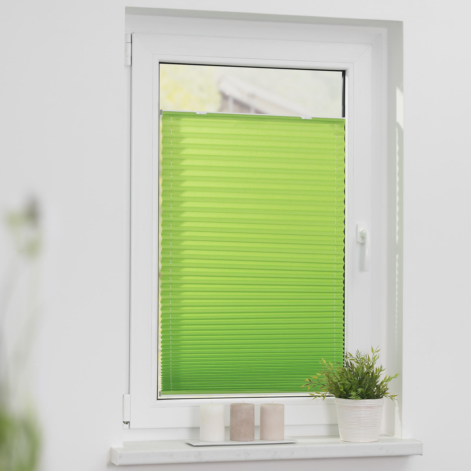 LICHTBLICK Spannplissee grün B/L: ca. 85x130 cm