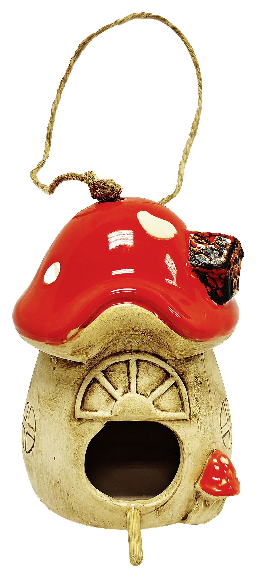 Dekorationsartikel rot Porzellan B/H/L: ca. 11x13x11 cm