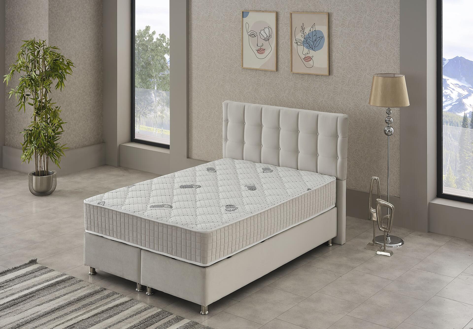 Polsterbett Etna creme Liegefläche B/L: ca. 1440x200 cm