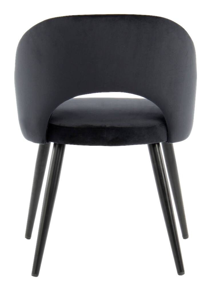 Stuhl Joris 100 2er schwarz Microfaser B/H/T: ca. 55x77x58 cm