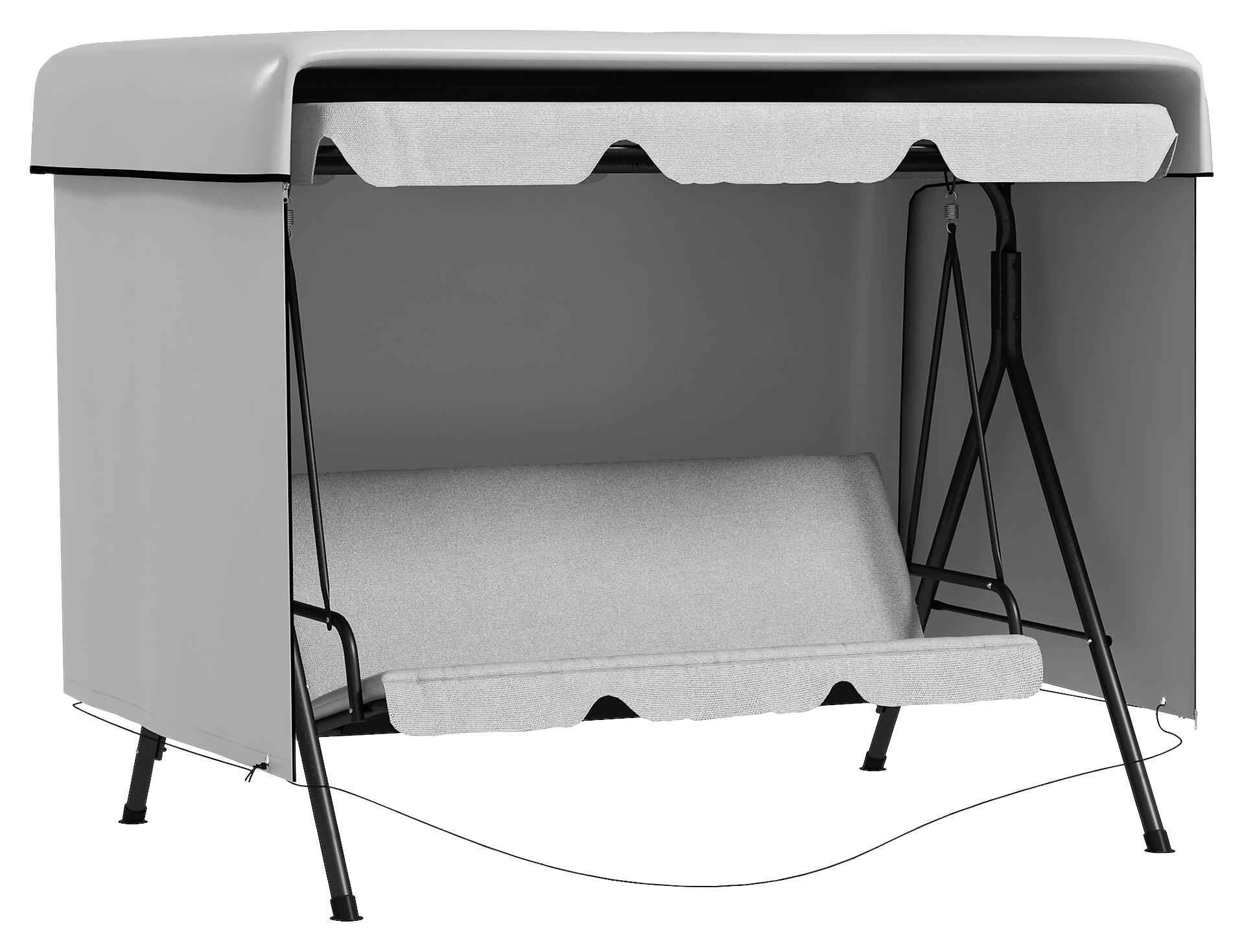 Outsunny Abdeckplane grau Polypropylen B/H/L: ca. 155x215x150 cm