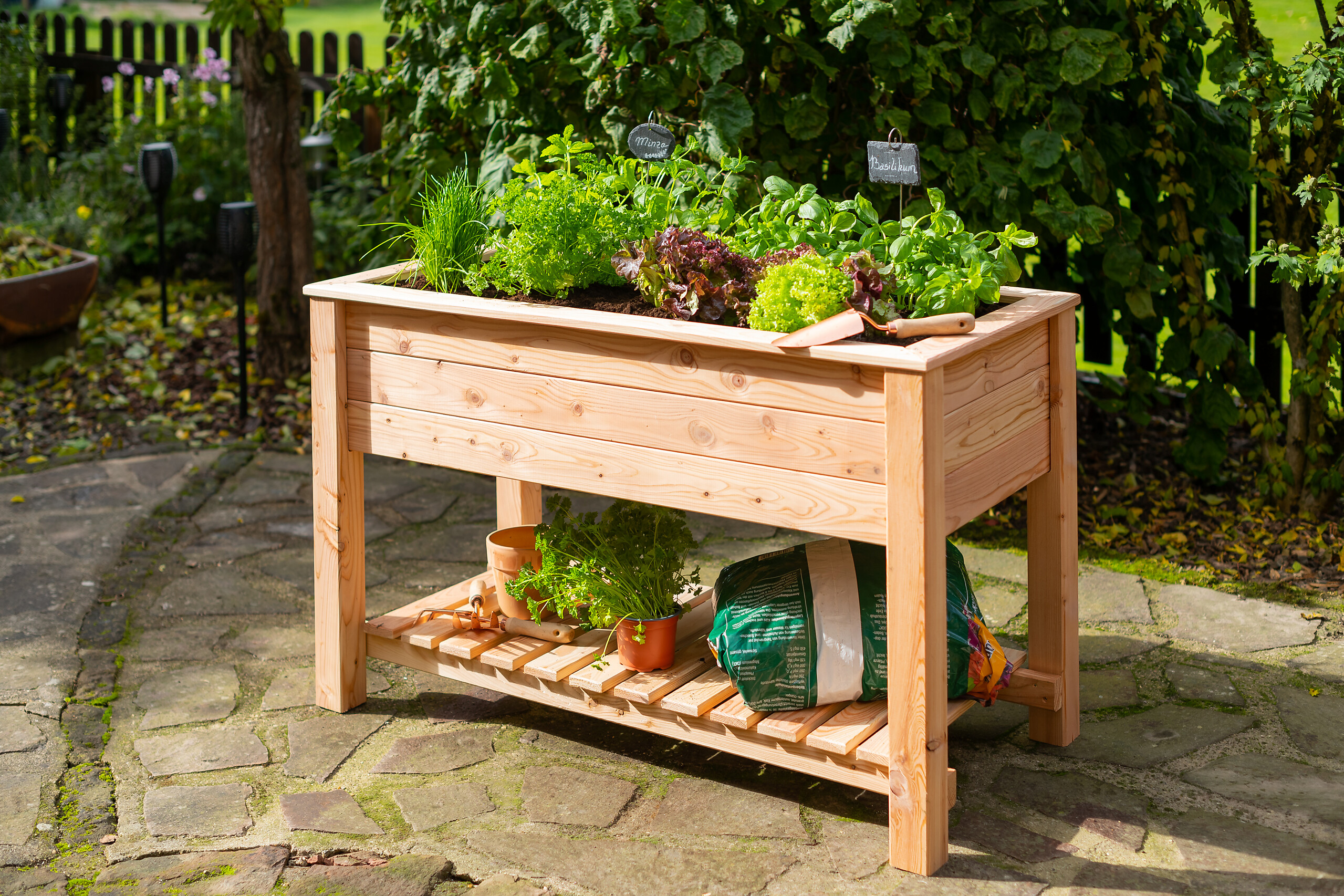 Westmann Stelzenhochbeet natur Holz B/H/T: ca. 120x75x65 cm