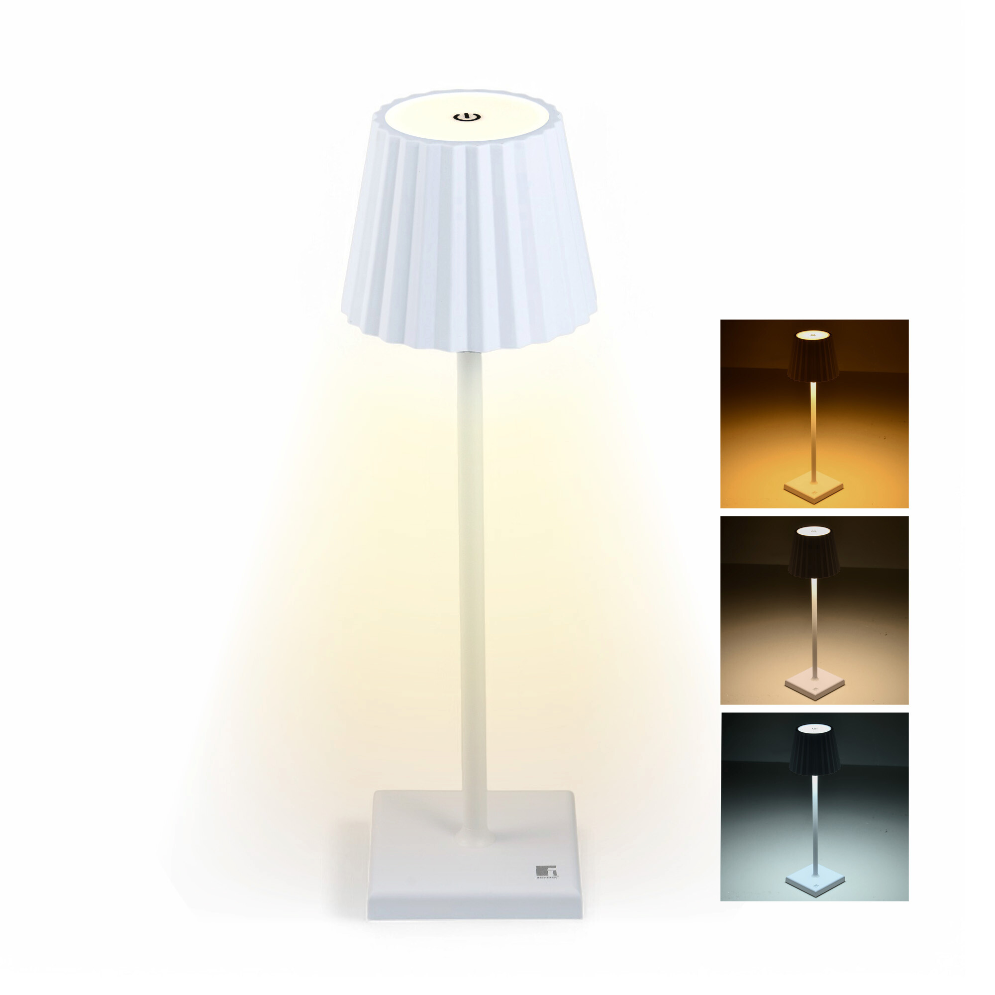 BERGNER LED-Tischleuchte Lines weiß B/H: ca. 11,6x38 cm